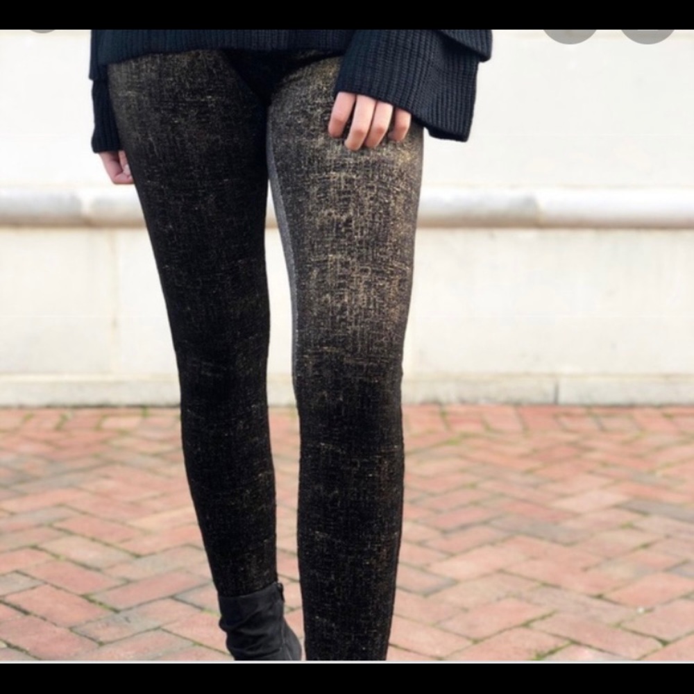 Black and gold velvet Spanx size S